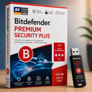 Bitdefender Premium Security Plus – Clé USB (USB3/USB-C)