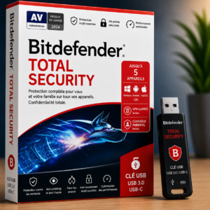 Bitdefender Total Security – Version Clé USB (USB3/USB-C)
