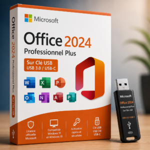 Microsoft Office 2024 Professionnel Plus – Sur Clé USB (USB3/USB-C)