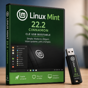 Linux Mint 22.2 Cinnamon – Clé USB bootable
