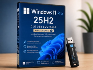 Windows 11 Pro 25H2 – Clé USB bootable (avec licence)