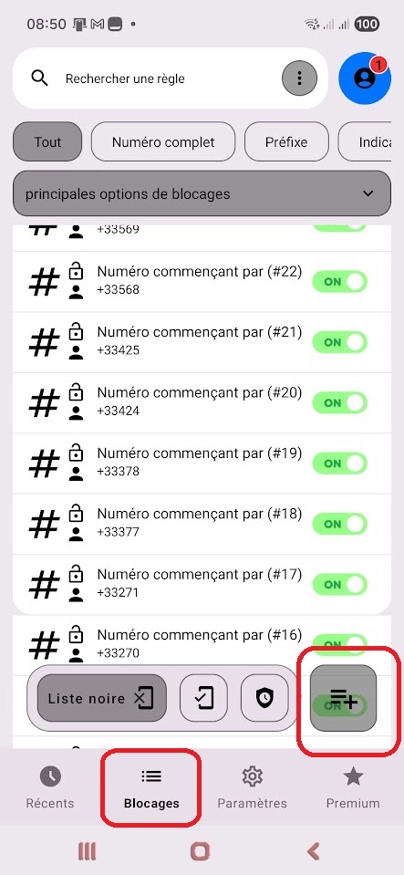 Préfixe bloqueur 1
