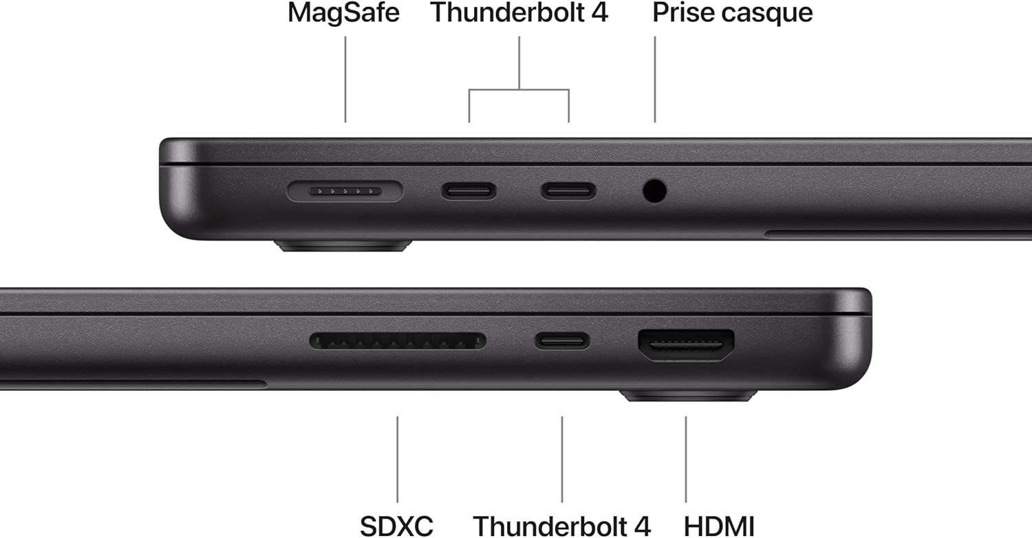 Apple MacBook Pro 14,2" Liquid Retina XDR – Apple M5 (10 cœurs CPU / 10 cœurs GPU) / 16 Go / SSD 512 Go – Noir Sidéral 3 Apple MacBook Pro 14,2 Liquid Retina XDR - noir sidéral 2