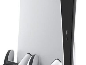 EgoGear Premium Station de Charge & Support de Refroidissement PS5 SCC5 – Blanc