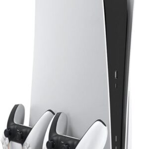EgoGear Premium Station de Charge & Support de Refroidissement PS5 SCC5 – Blanc