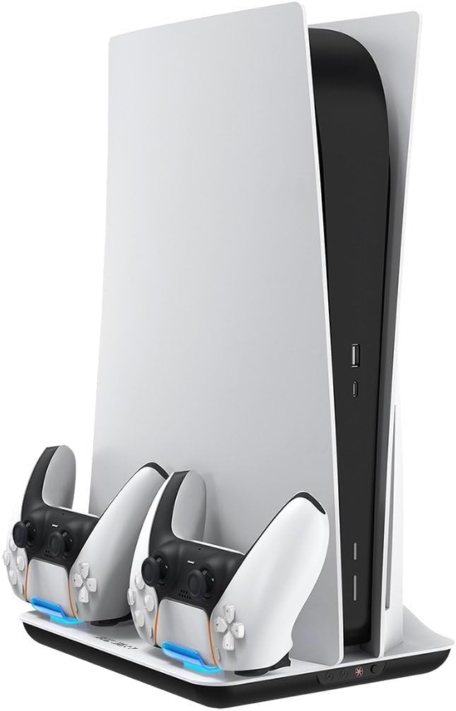 EgoGear Premium Station de Charge & Support de Refroidissement PS5 SCC5 – Blanc 1 EgoGear Premium Station de Charge & Support de Refroidissement PS5 SCC5 – Blanc